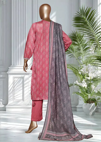 3 Piece Printed Flamingo Pink Color Lawn Shirt with Trouser & Dupatta