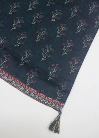 2 Piece Printed Stitched Navy Blue Color Lawn Shirt and Farshi Trouser