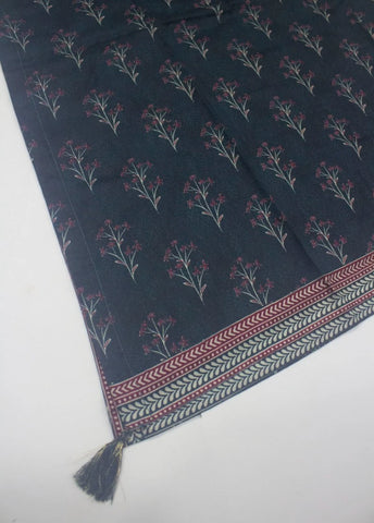 2 Piece Printed Stitched Navy Blue Color Lawn Shirt and Farshi Shalwar