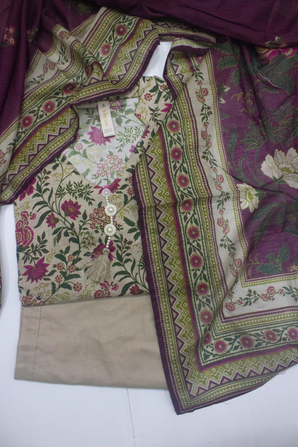 3 Piece Printed Stitched MultiColor Lawn Shirt with Trouser & Dupatta