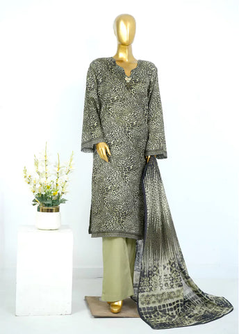 3 Piece Printed Stitched MultiColor Lawn Shirt with Trouser & Dupatta