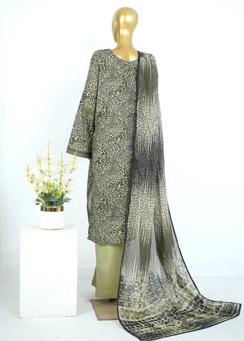 3 Piece Printed Stitched MultiColor Lawn Shirt with Trouser & Dupatta