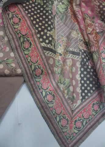 3 Piece Printed Stitched MultiColor Lawn Shirt with Trouser & Dupatta