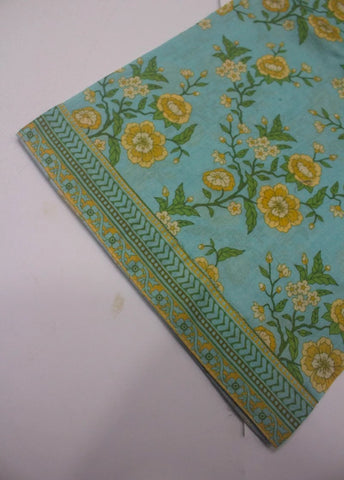 2 Piece Printed Stitched Turquoise Color Lawn Shirt and Farshi Shalwar