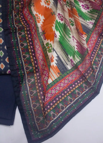 3 Piece Printed Stitched MultiColor Lawn Shirt with Trouser & Dupatta