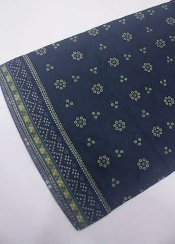3 Piece Printed Stitched Navy Blue Color Lawn Shirt with Trouser & Dupatta