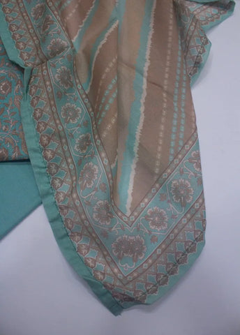 3 Piece Printed Stitched Blue Color Lawn Shirt with Trouser & Dupatta