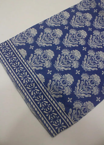 3 Piece Printed Stitched Navy Blue Color Lawn Shirt with Trouser & Dupatta