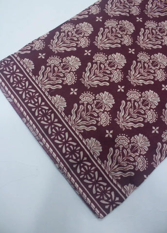 3 Piece Printed Stitched Maroon Color Lawn Shirt with Trouser & Dupatta
