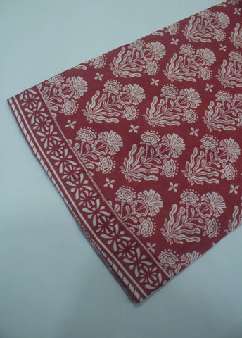 3 Piece Printed Stitched Red Color Lawn Shirt with Trouser & Dupatta