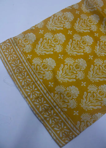 3 Piece Printed Stitched Yellow Color Lawn Shirt with Trouser & Dupatta