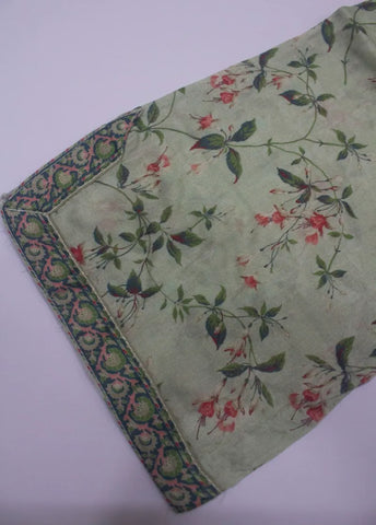 3 Piece Printed Stitched Mint Green Color Lawn Shirt with Trouser & Dupatta