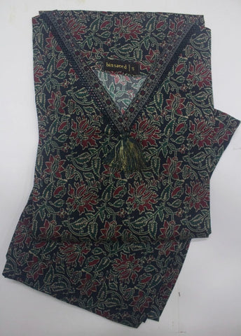 2 Piece Printed Stitched MultiColor Lawn Shirt and Farshi Shalwar