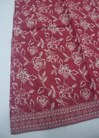 3 Piece Printed Stitched Watermelon Red Color Lawn Shirt with Farshi Shalwar & Dupatta