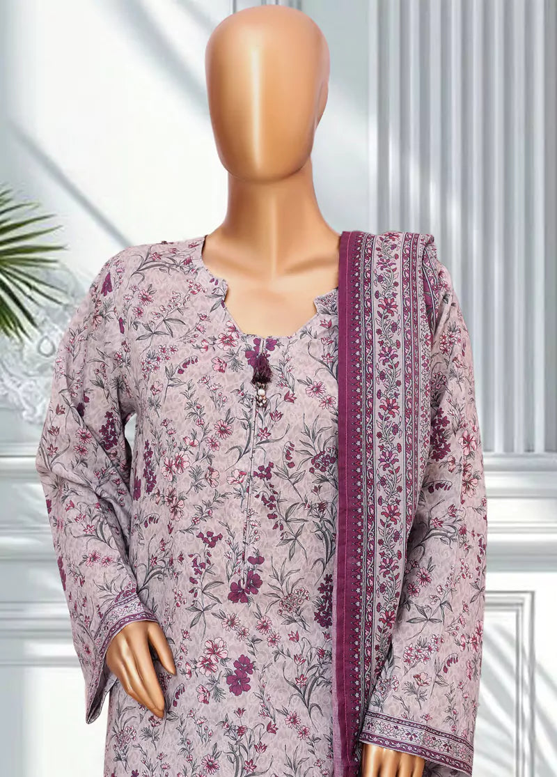 3 Piece Printed MultiColor Lawn Shirt with Trouser & Dupatta