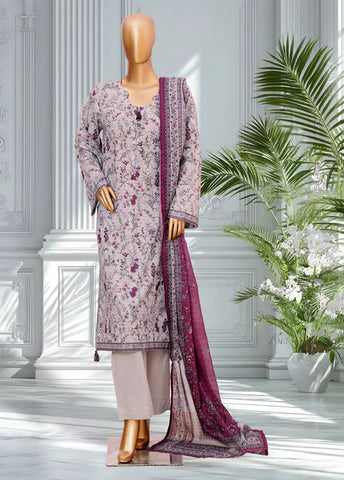 3 Piece Printed MultiColor Lawn Shirt with Trouser & Dupatta