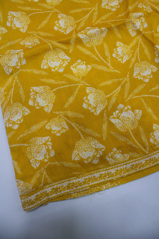 3 Piece Printed Stitched Yellow Color Lawn Shirt with Trouser & Dupatta