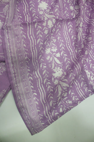 3 Piece Printed Stitched Lilac Color Lawn Shirt with Trouser & Dupatta
