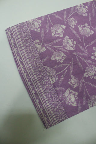 3 Piece Printed Stitched Lilac Color Lawn Shirt with Trouser & Dupatta