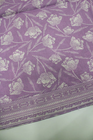 3 Piece Printed Stitched Lilac Color Lawn Shirt with Trouser & Dupatta