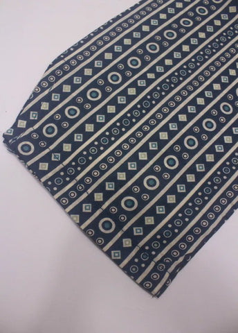 3 Piece Printed Stitched Blue & White Color Lawn Shirt with Trouser & Dupatta