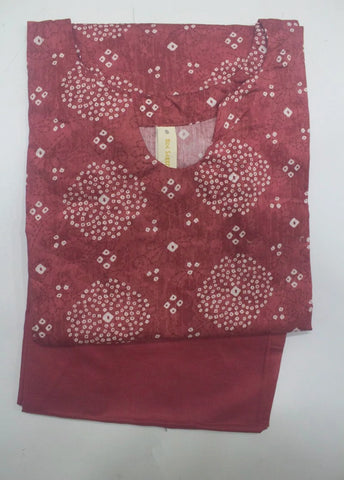 2 Piece Printed Stitched Coral Pink Color Lawn Shirt and Farshi Shalwar