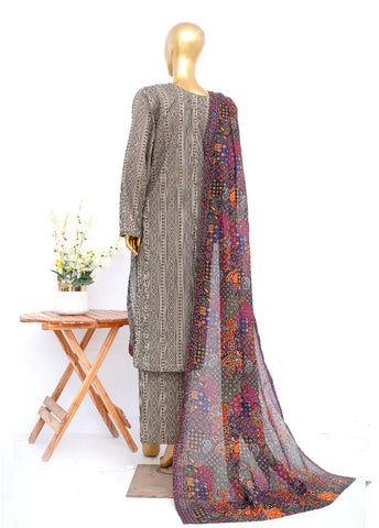 3 Piece Printed Stitched MultiColor Lawn Shirt with Trouser & Dupatta