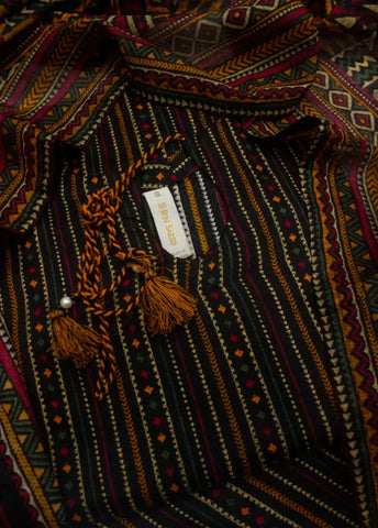 3 Piece Printed Stitched MultiColor Lawn Shirt with Farshi Shalwar & Dupatta