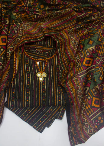 3 Piece Printed Stitched MultiColor Lawn Shirt with Trouser & Dupatta