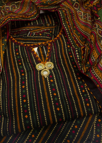 3 Piece Printed Stitched MultiColor Lawn Shirt with Trouser & Dupatta