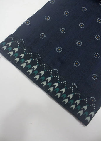 2 Piece Printed Stitched Navy Blue Color Lawn Shirt and Farshi Shalwar