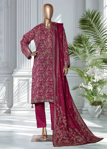 3 Piece Printed Shocking Pink Color Lawn Shirt with Trouser & Dupatta