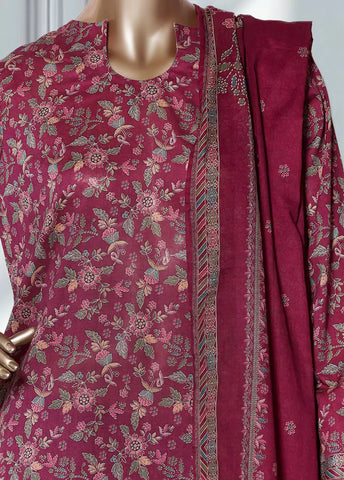 3 Piece Printed Shocking Pink Color Lawn Shirt with Trouser & Dupatta