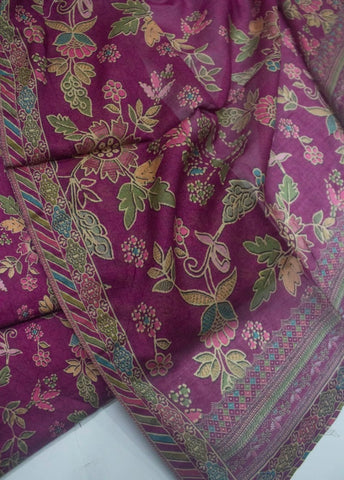 3 Piece Printed Stitched Shocking Pink Color Lawn Shirt with Trouser & Dupatta