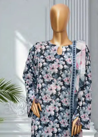 3 Piece Printed MultiColor Lawn Shirt with Trouser & Dupatta