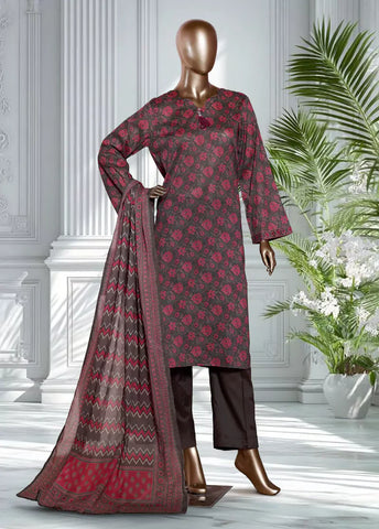 3 Piece Printed MultiColor Lawn Shirt with Trouser & Dupatta