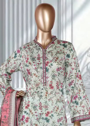 3 Piece Printed MultiColor Lawn Shirt with Trouser & Dupatta