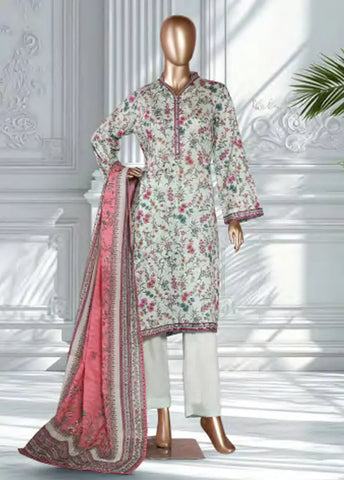 3 Piece Printed MultiColor Lawn Shirt with Trouser & Dupatta
