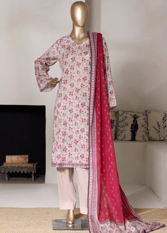 3 Piece Printed MultiColor Lawn Shirt with Trouser & Dupatta