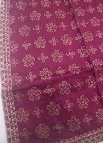 2 Piece Printed Stitched Shocking Pink Color Lawn Shirt and Trouser