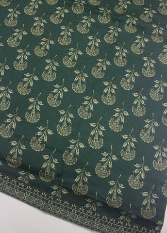 2 Piece Printed Stitched Green Color Lawn Shirt and Farshi Trouser