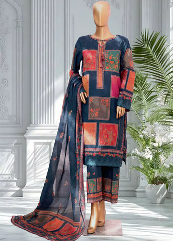 3 Piece Printed MultiColor Lawn Shirt with Trouser & Dupatta