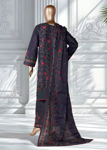 3 Piece Printed Blue Color Lawn Shirt with Trouser & Dupatta