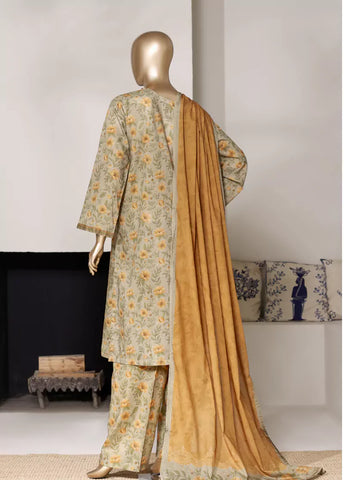 3 Piece Printed MultiColor Lawn Shirt with Trouser & Dupatta
