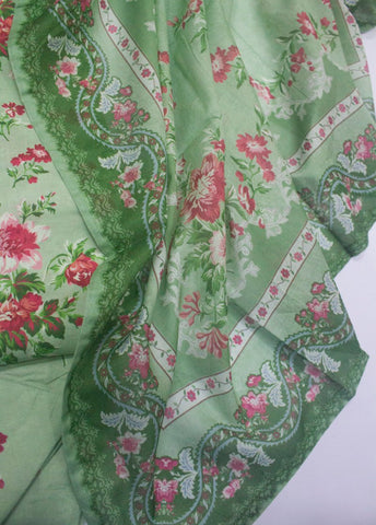3 Piece Printed Stitched Pastel Green Color Lawn Shirt with Farshi Shalwar & Dupatta