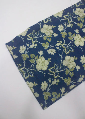 3 Piece Printed Stitched Navy Blue Color Lawn Shirt with Farshi Shalwar & Dupatta
