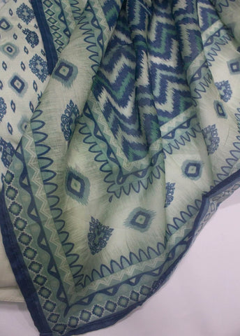 3 Piece Printed Stitched MultiColor Lawn Shirt with Farshi Shalwar & Dupatta