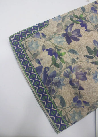 3 Piece Printed Stitched Beige Color Lawn Shirt with Farshi Shalwar & Dupatta