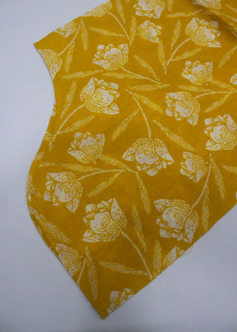 3 Piece Printed Stitched Yellow Color Lawn Shirt with Farshi Shalwar & Dupatta