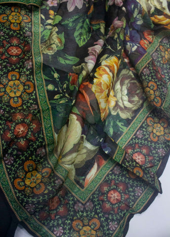 3 Piece Printed Stitched MultiColor Lawn Shirt with Farshi Shalwar & Dupatta
